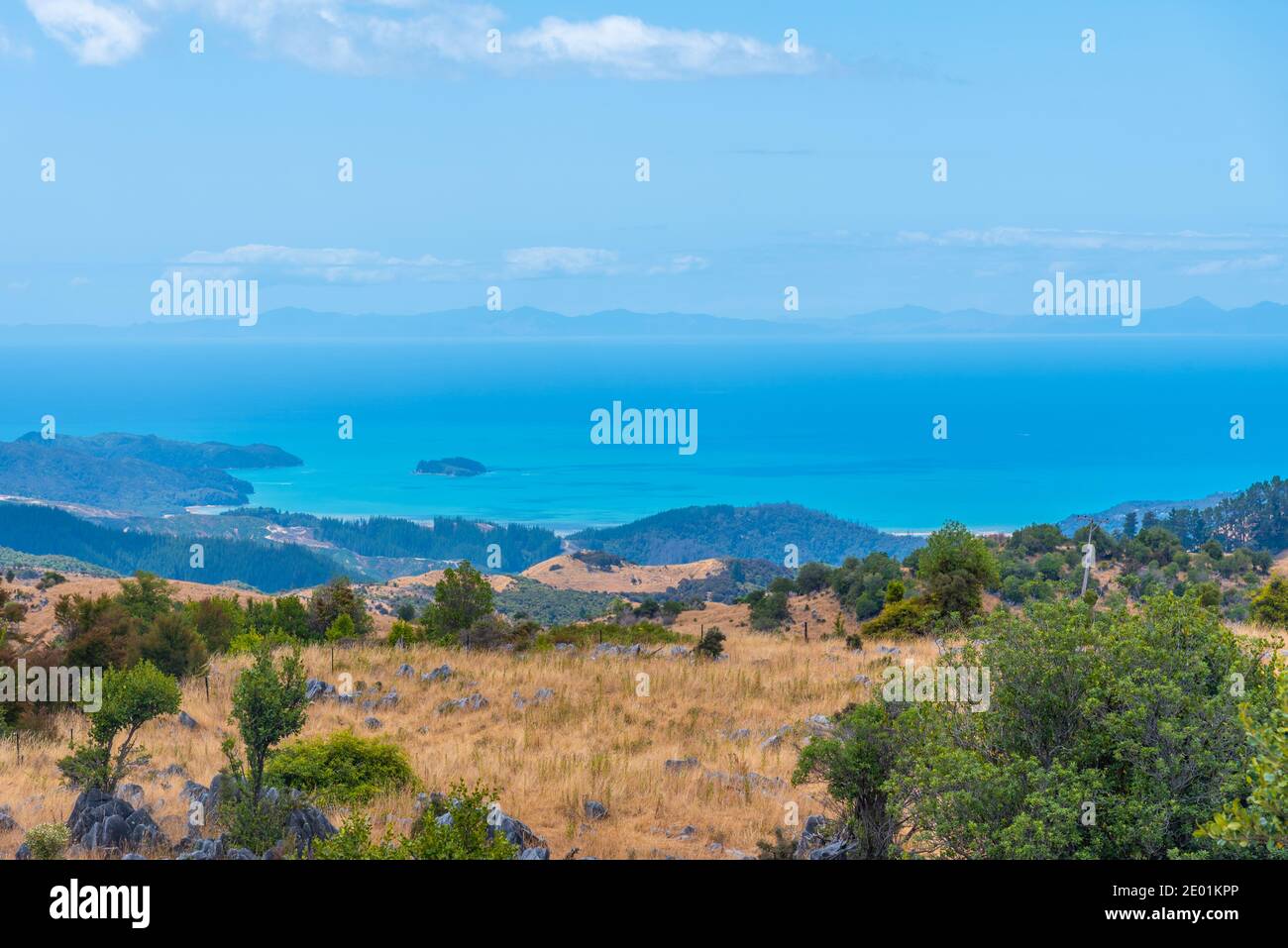 Landscape of New Zealand around Takaka hill Stock Photo Alamy