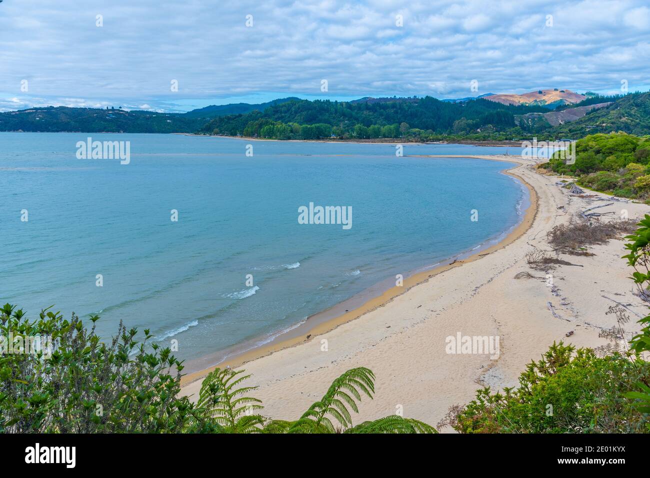 Porters beach at Abel Tasman national park in New Zealand Stock Photo