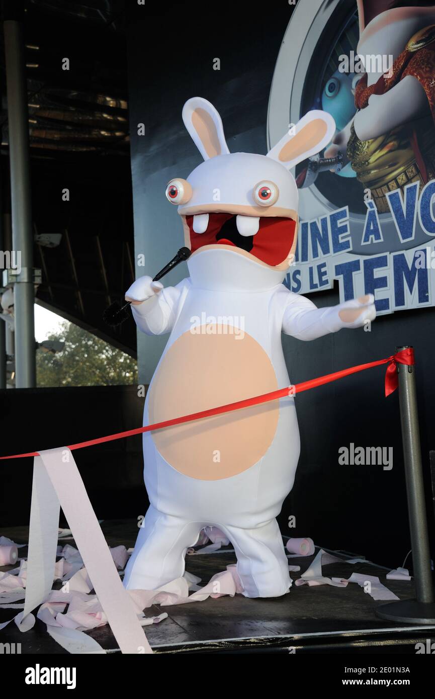 launch of the new attraction 'Les Lapins Cretins' at Futuroscope theme park  in Poitiers, France on December 7, 2013. Photo by Alban  Wyters/ABACAPRESS.COM Stock Photo - Alamy