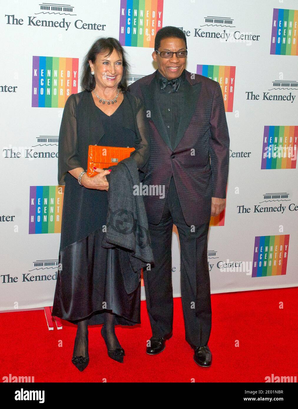 Herbie Hancock and his wife, Gigi, arrive for the formal Artist's