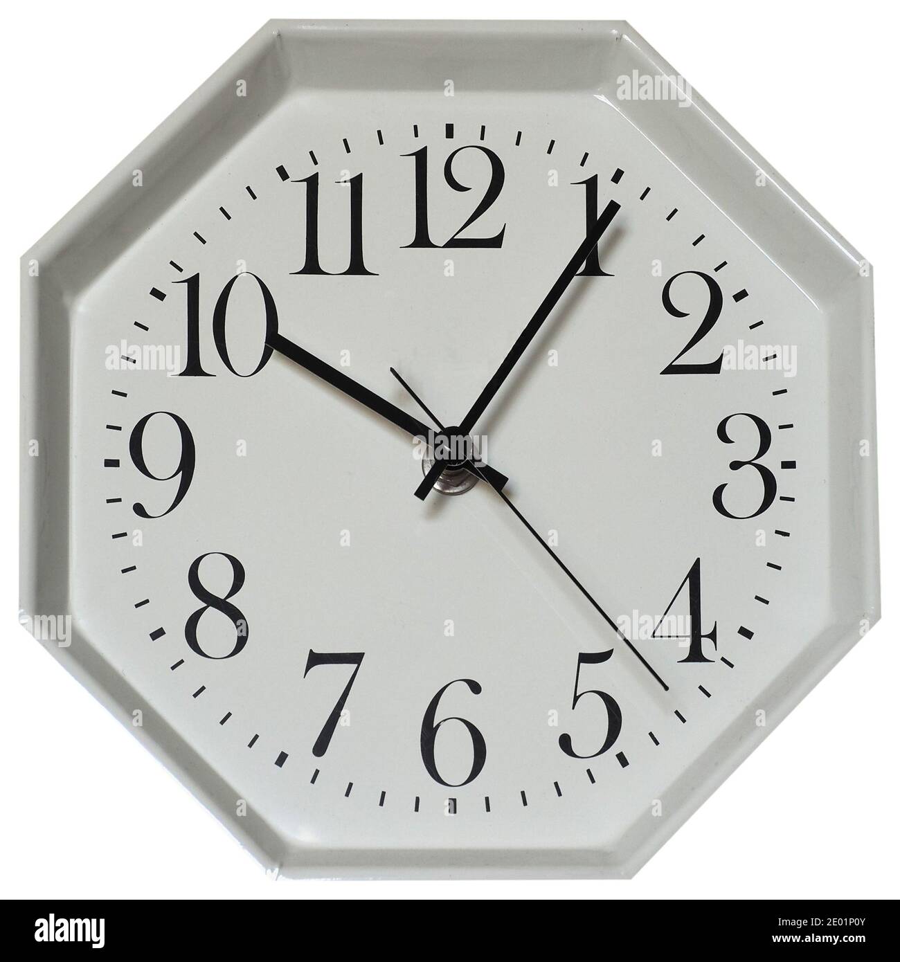 wall clock isolated over a white background Stock Photo - Alamy
