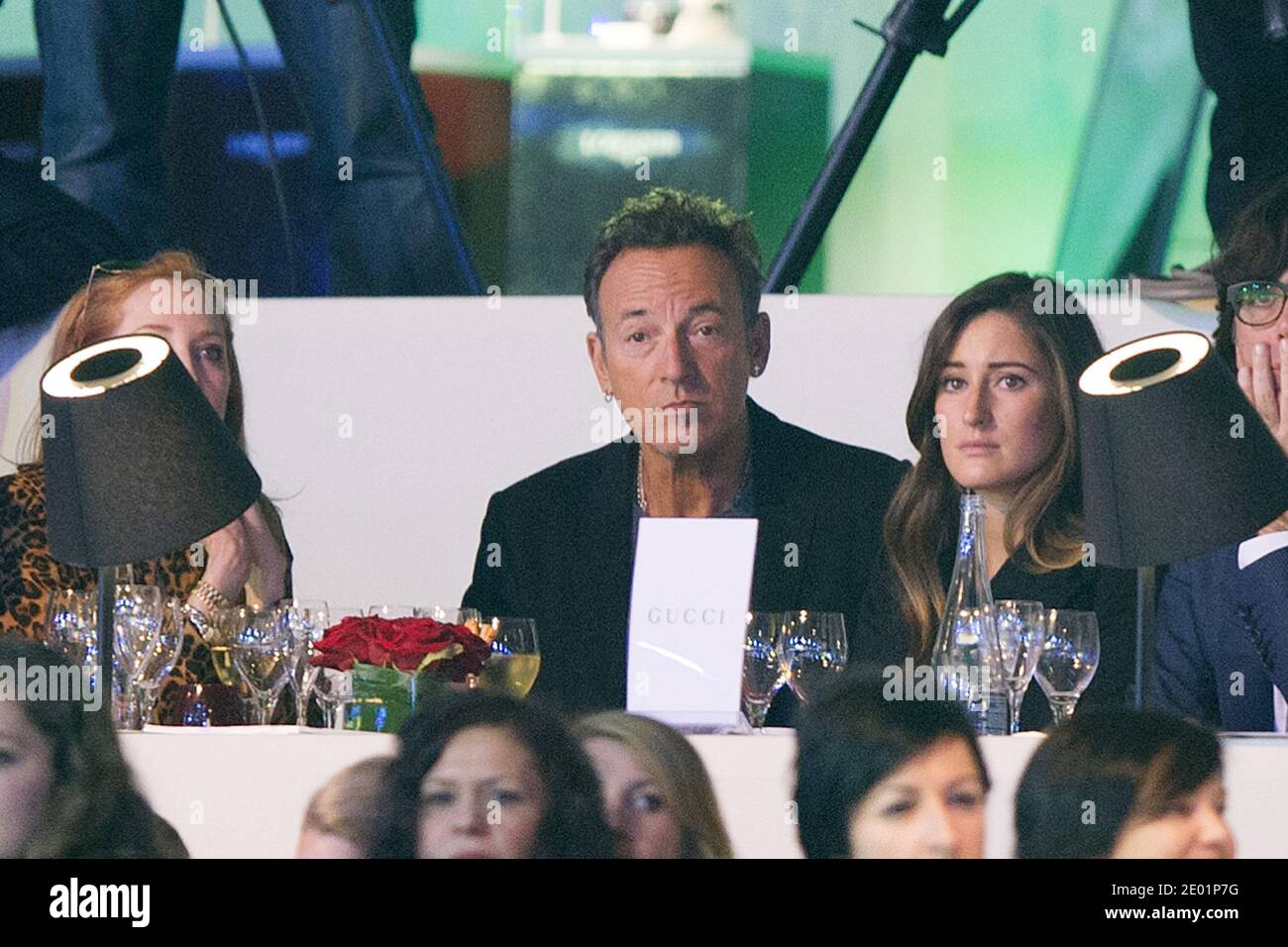 Bruce Springsteen And His Daughter Jessica Rae Springsteen On Day Four Of The 13 Gucci Paris Masters Part Of The Indoor Grand Slam Masters Tour In Villepinte Near Paris France On December