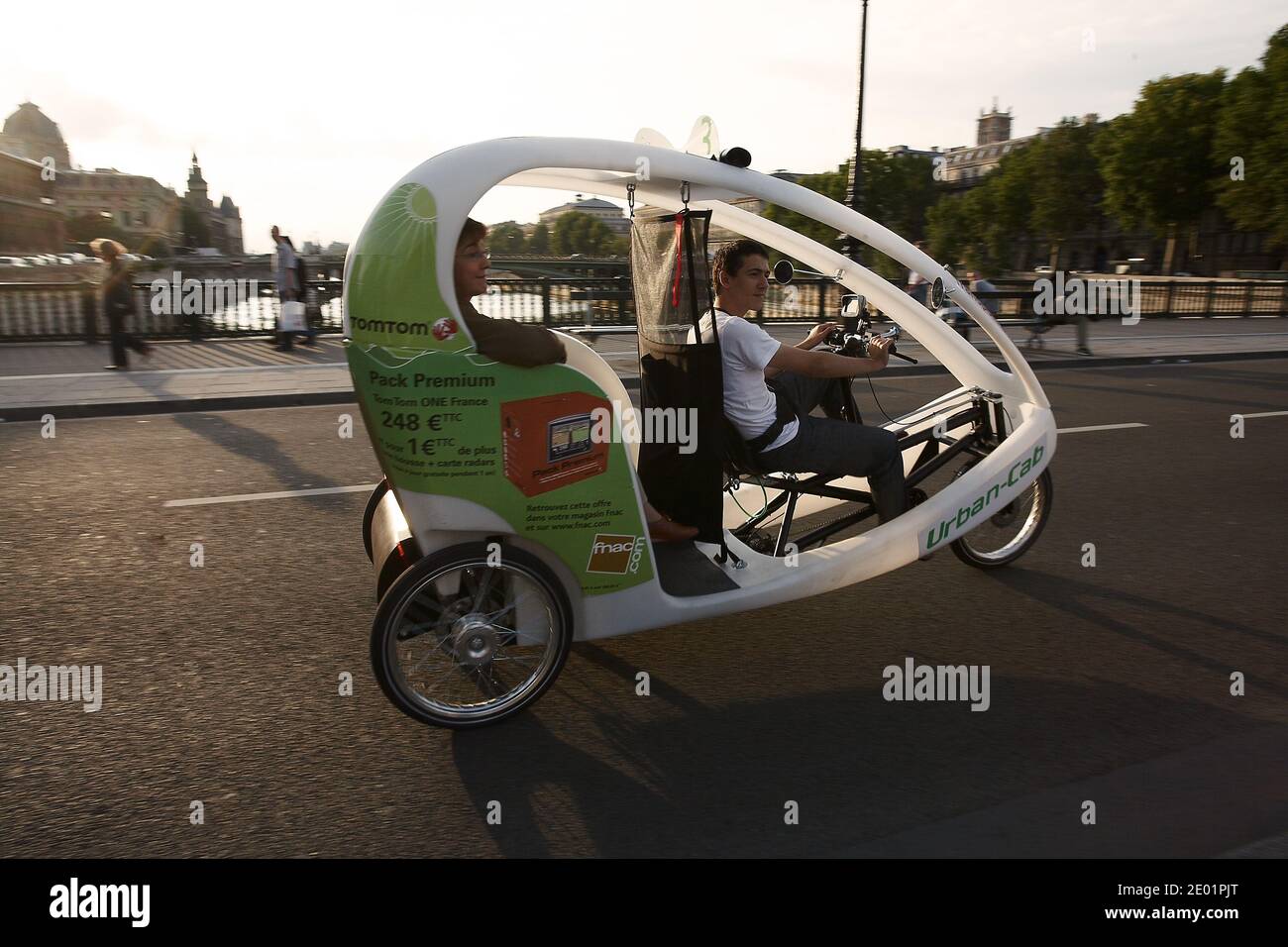 FRANCE / Paris/Urban Cab the ecologic taxi in Paris / Stock Photo