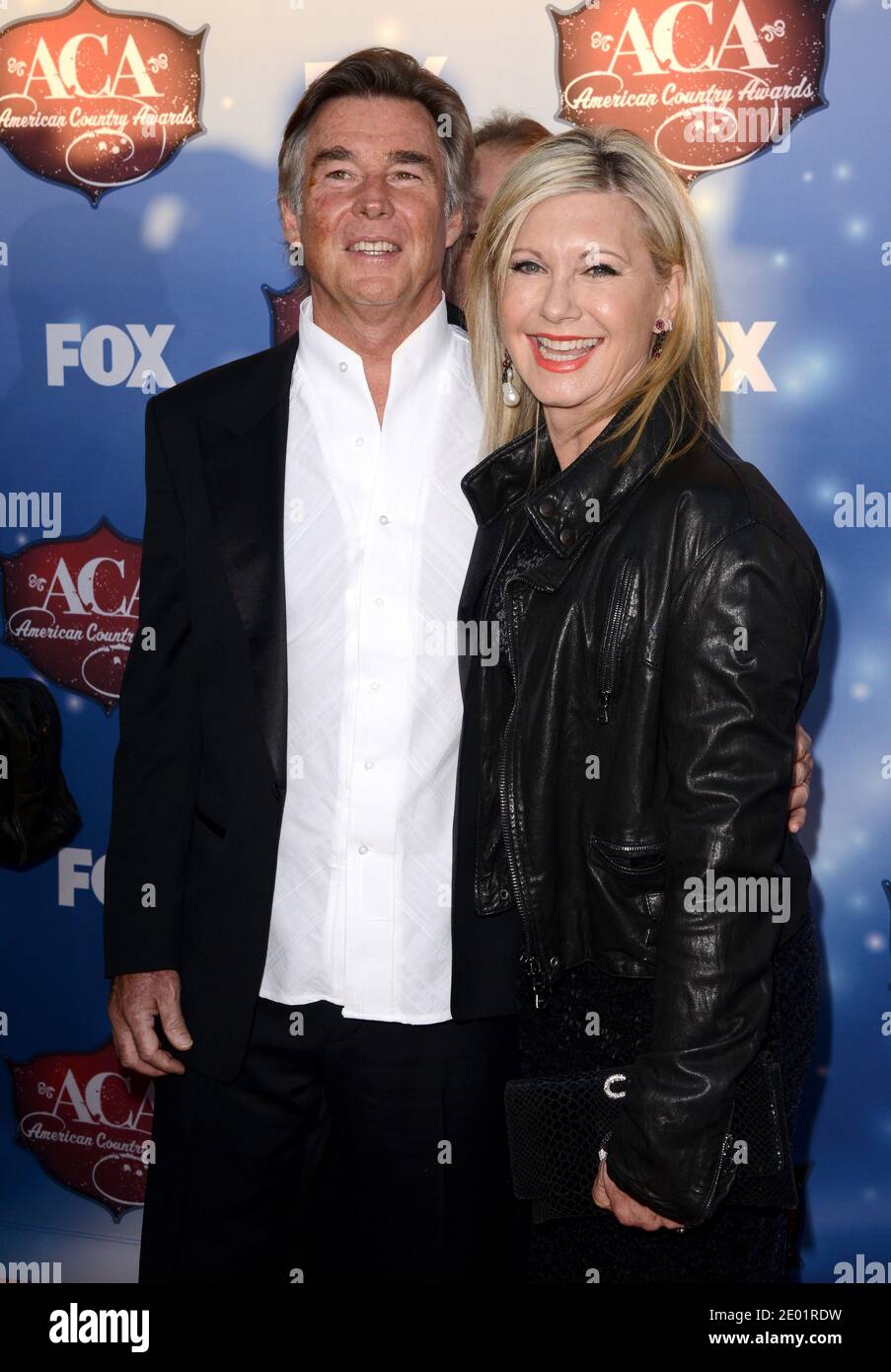 John Easterling and Olivia Newton-John arrive at the 2013 American Country Awards at the Mandalay Bay Events Center in Las Vegas, NV, USA, on December 10, 2013. Photo by Lionel Hahn/ABACAPRESS.COM Stock Photo