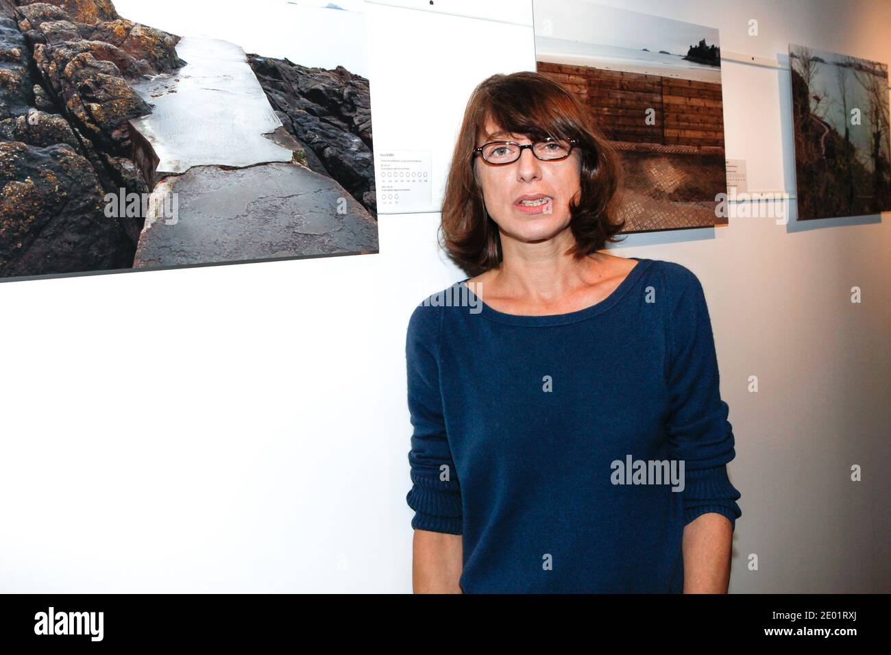 File photo of Kate Barry posing at her photos exhibition held at Zeartgallerie in Dinard, France on October 05, 2012. Photographer Kate Barry, daughter of actress and singer Jane Birkin, died today, december 11, 2013, around 18:30 after falling from the fourth floor of her Paris apartment. Kate Barry was the daughter of Jane Birkin and British composer John Barry, best known for writing the soundtrack of many James Bond, who died in 2011. She was the half-sister of actresses Charlotte Gainsbourg and Lou Doillon. Photo by Audrey Poree/ABACAPRESS.COM Stock Photo