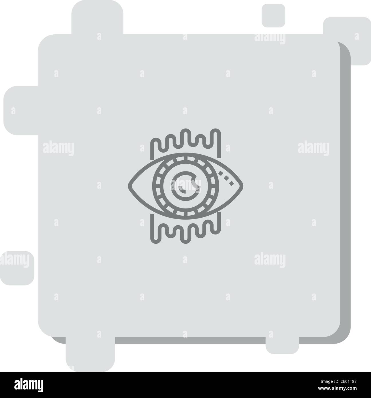 bionic contact lens vector icon modern simple vector illustration Stock Vector