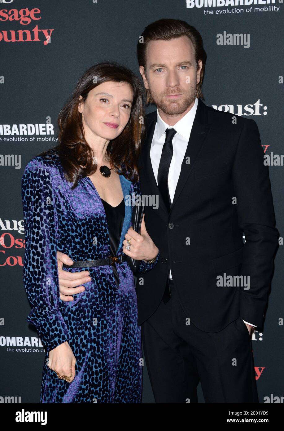 Ewan McGregor and Eve Mavrakis arrive at the premiere of The Weinstein Company's 'August: Osage County' at Regal Cinemas L.A. Live in Los Angeles, CA, USA on December 16, 2013. Photo by Lionel Hahn/ABACAPRESS.COM Stock Photo