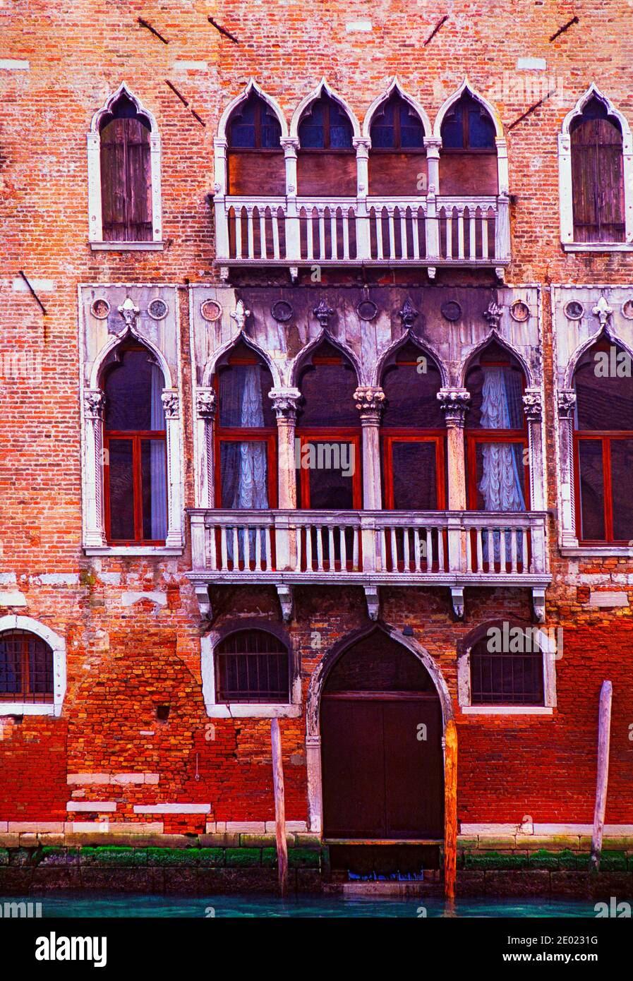 Venice Building on Rio dei Muti Canal in Venice Italy Stock Photo