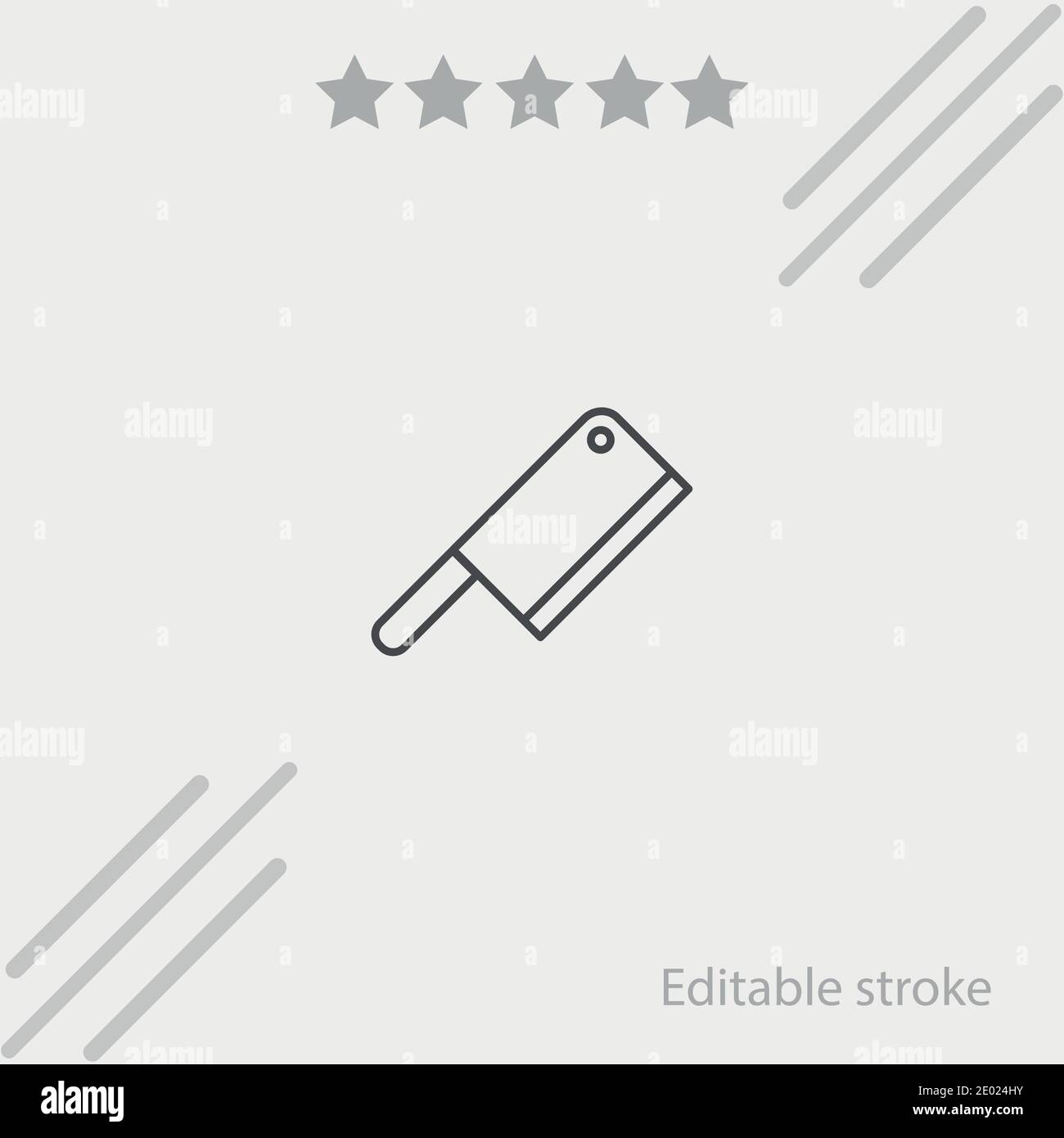 kitchen cleaver vector icon modern simple vector illustration Stock ...