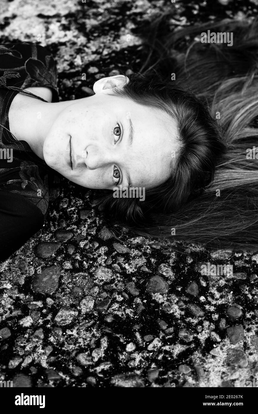 Girl view Black and White Stock Photos & Images - Alamy