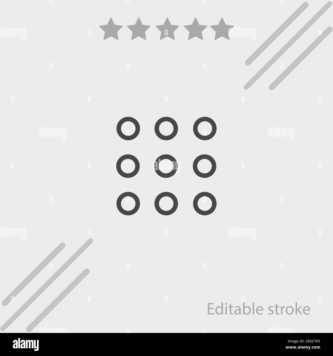 setup dots vector icon modern simple vector illustration Stock Vector