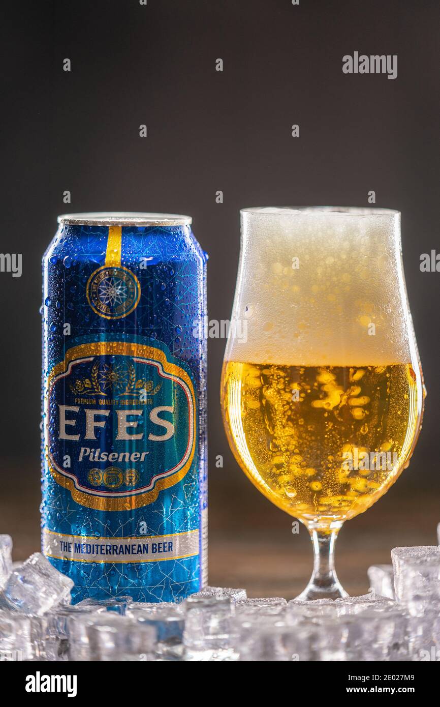 Turkish Turkey Coaster Beer RARE EFES PILSEN JOKER 19 BLUE 