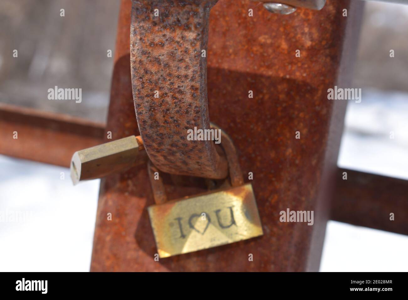 Love locked down Stock Photo