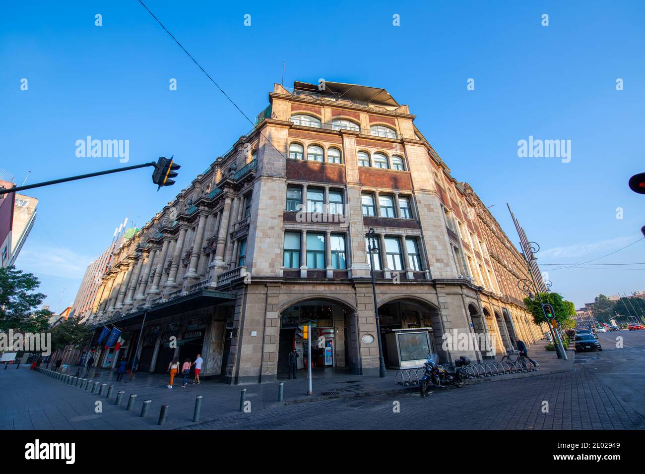 Gran Hotel Ciudad de Mexico on Avenida 16 de Septiembre next to Zocalo Constitution Square, Mexico City CDMX, Mexico. Stock Photo