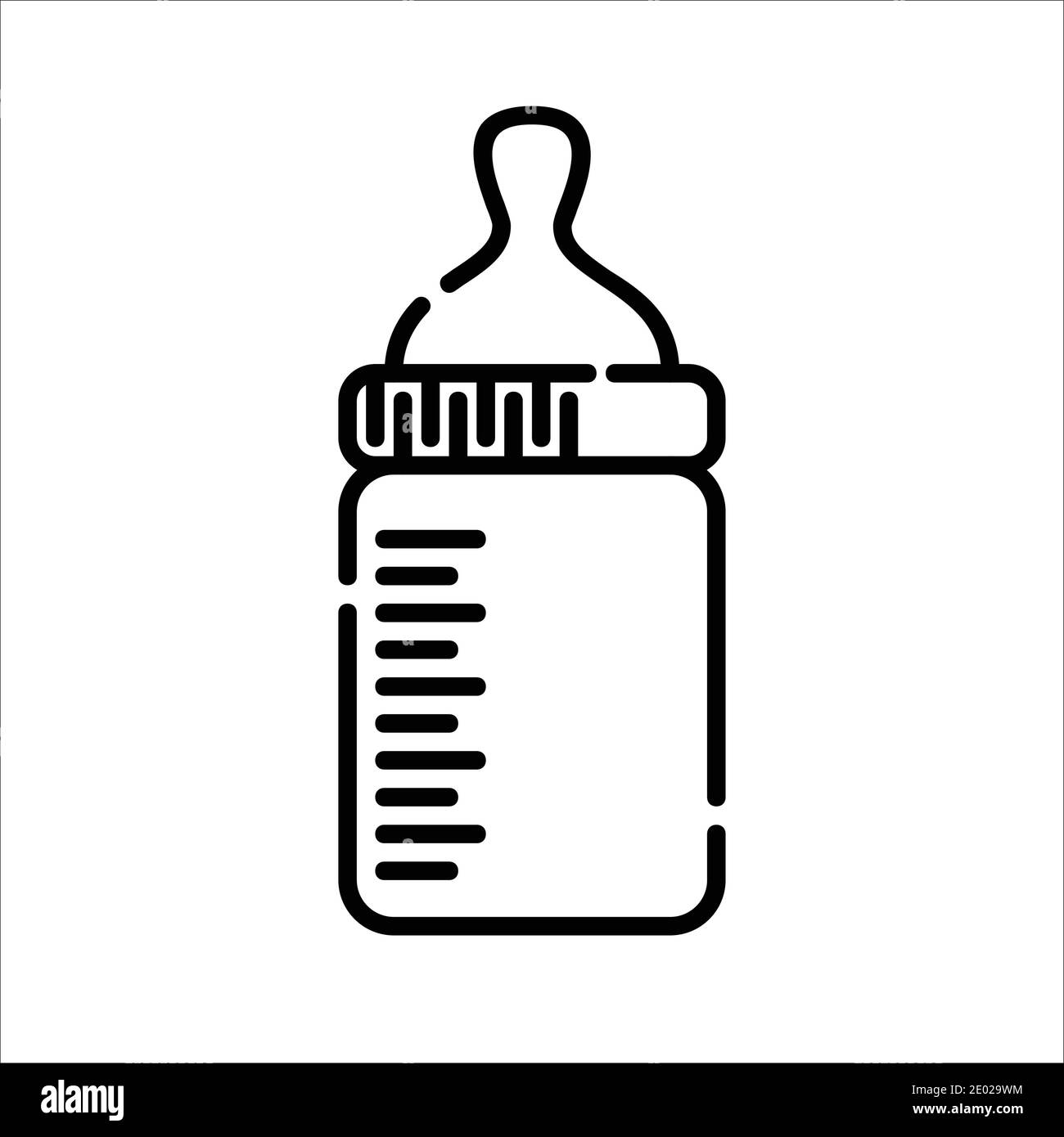 Baby bottle, Icon design, Vector, Clip art, Illustration Line icon design Stock Vector