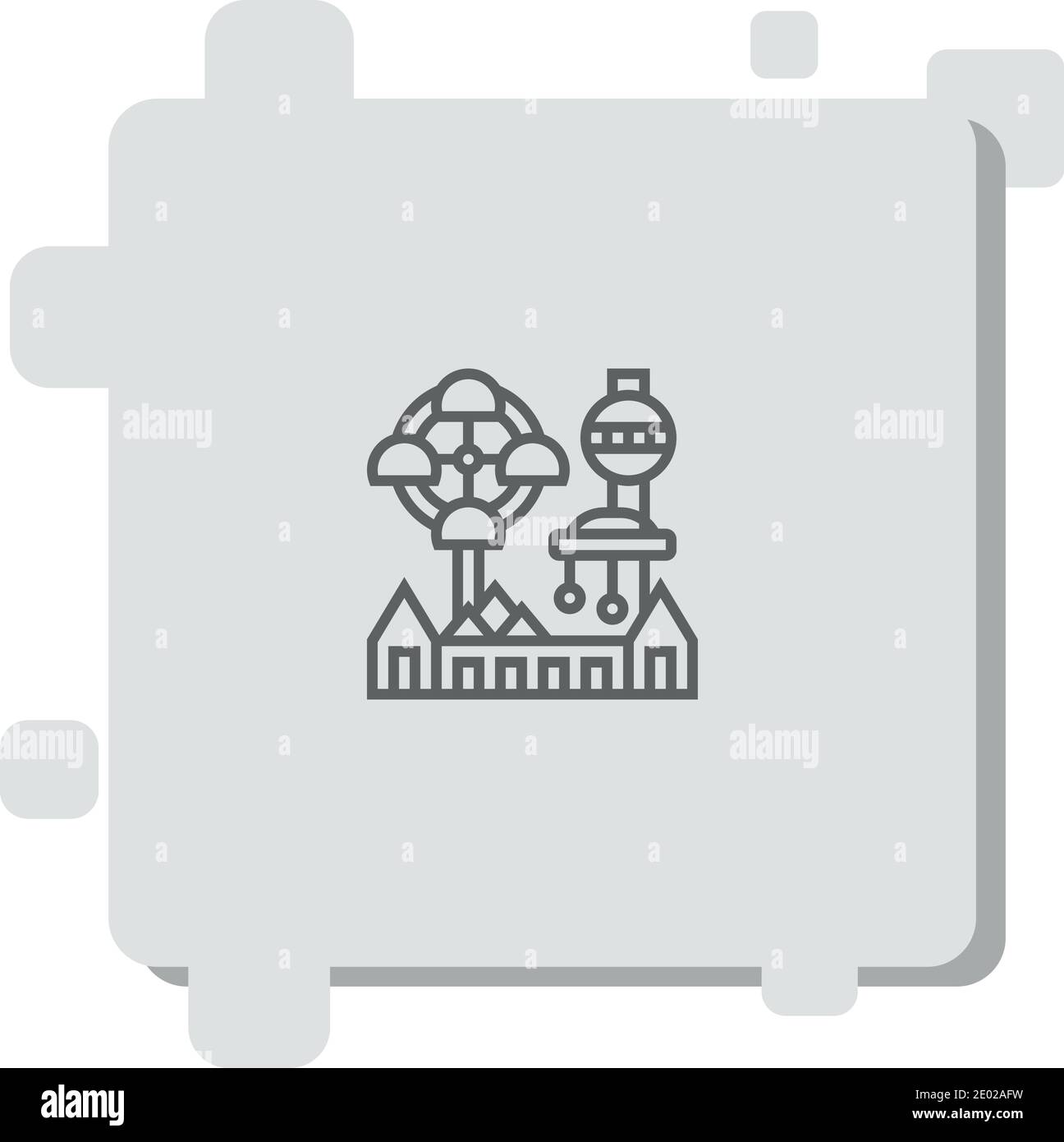amusement park vector icon modern simple vector illustration Stock ...