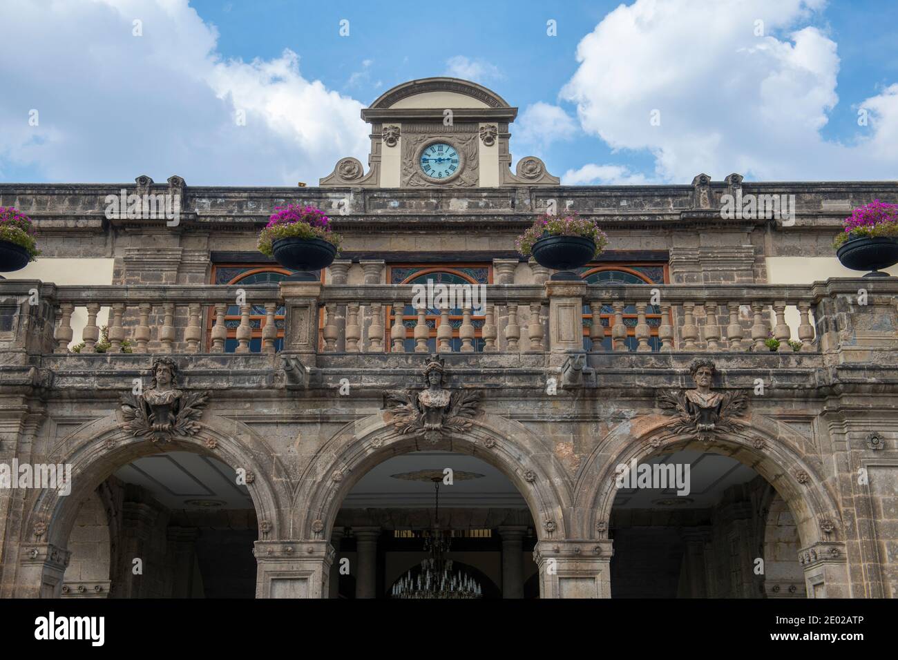 Chapultepec Castle was built in 1864 with Neoclassical style on Chapultepec Hill in Mexico City CDMX, Mexico. The castle was the residence of Emperor Stock Photo