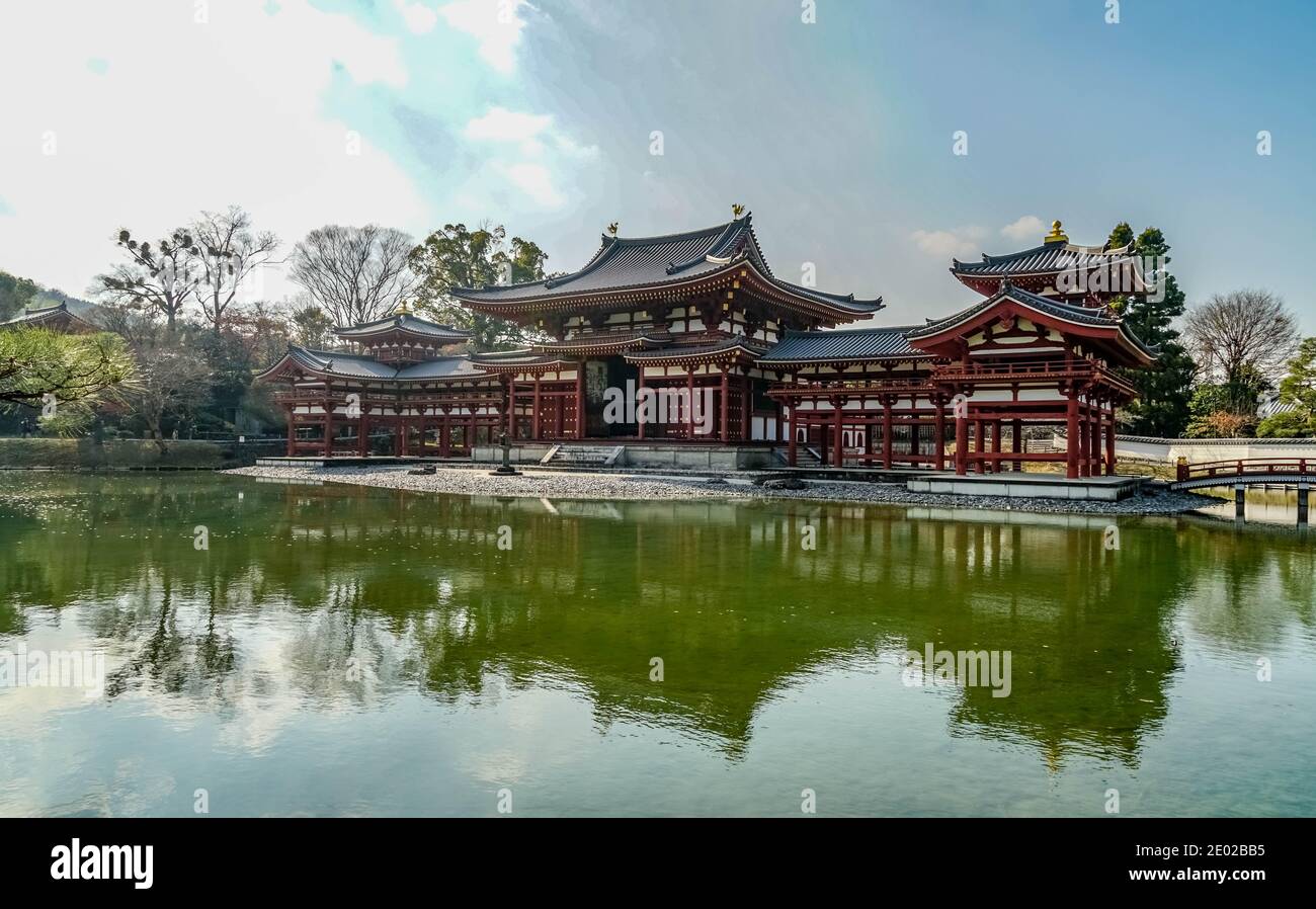 Phoenix Hall (Hoodo), Byodoin Temple, Uji, Kyoto, Japan Stock Photo