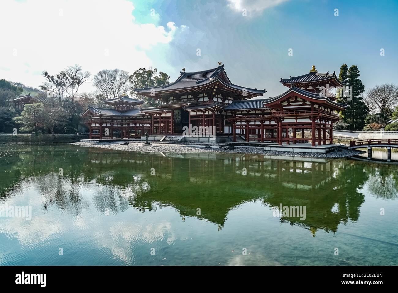 Phoenix Hall (Hoodo), Byodoin Temple, Uji, Kyoto, Japan Stock Photo