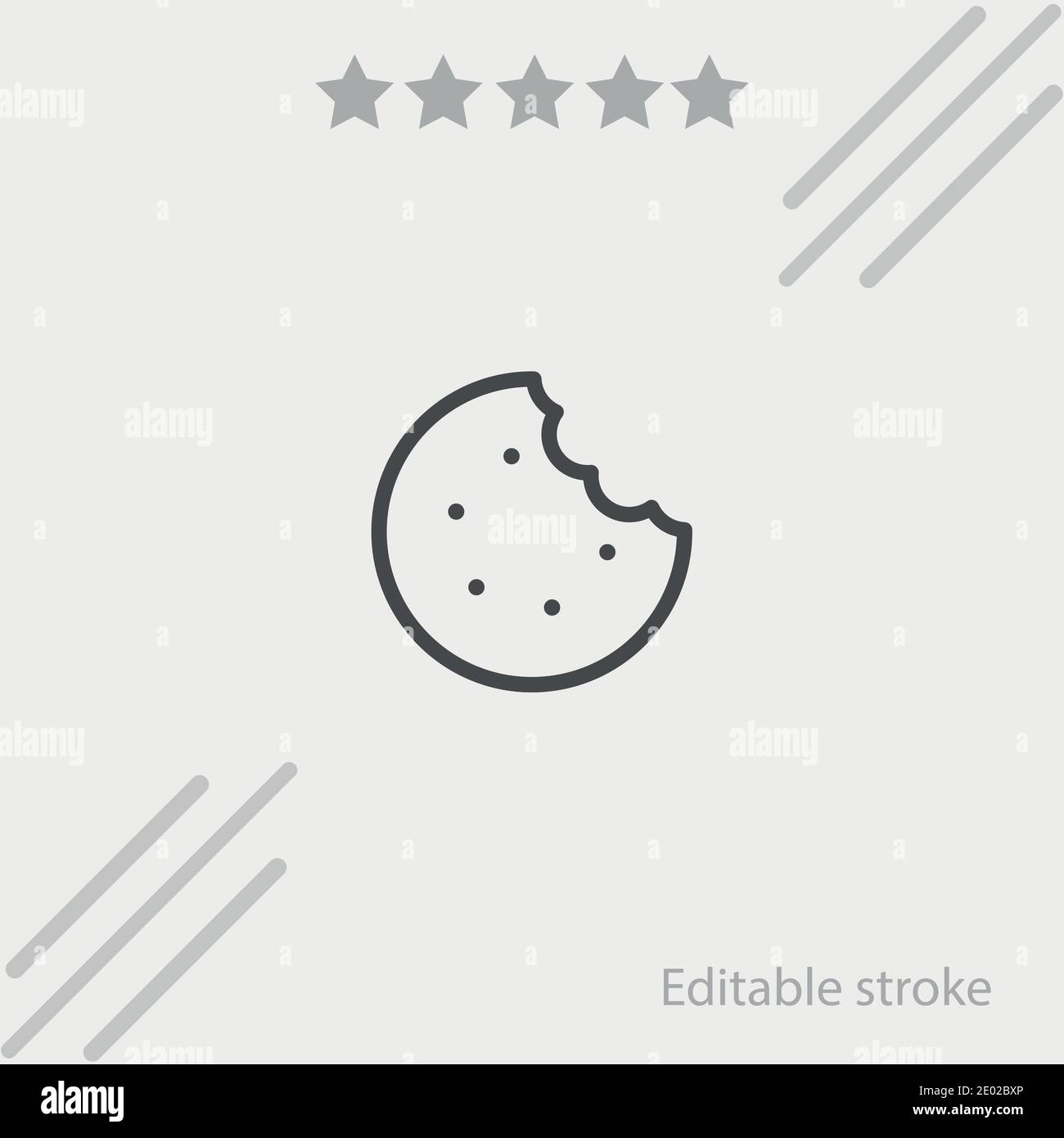 marie biscuit with bite vector icon modern simple vector illustration Stock Vector