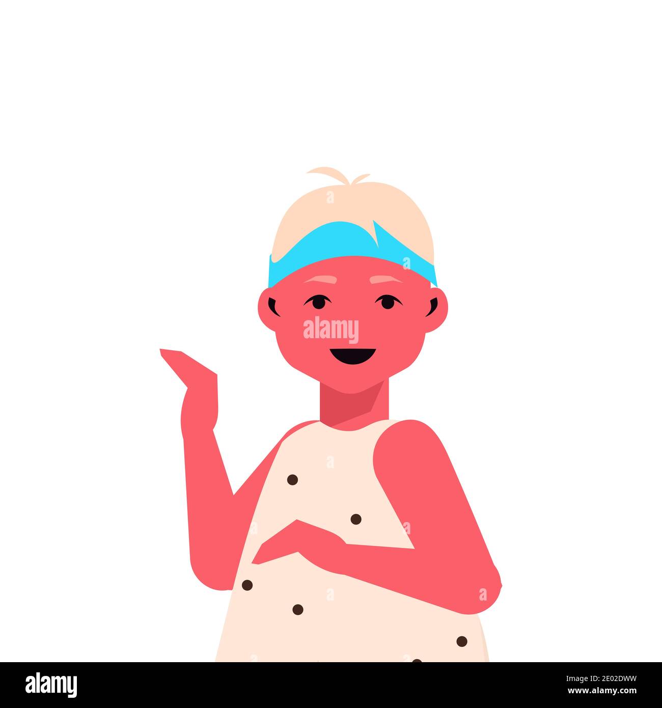 Little girl profile avatar isolated cute female Vector Image