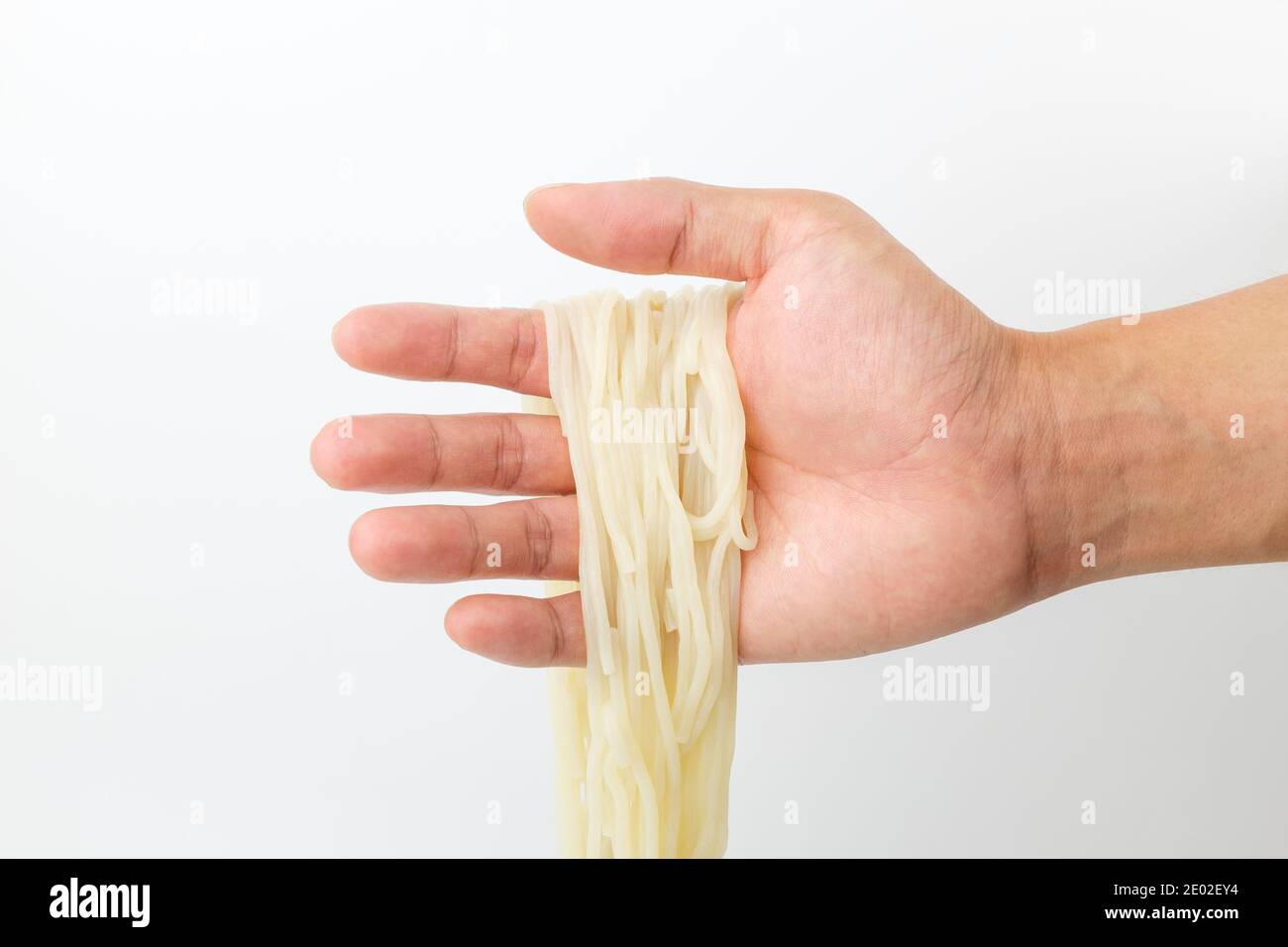 Korean chewy noodles. Korean noodles food. Chewy and firm texture Stock