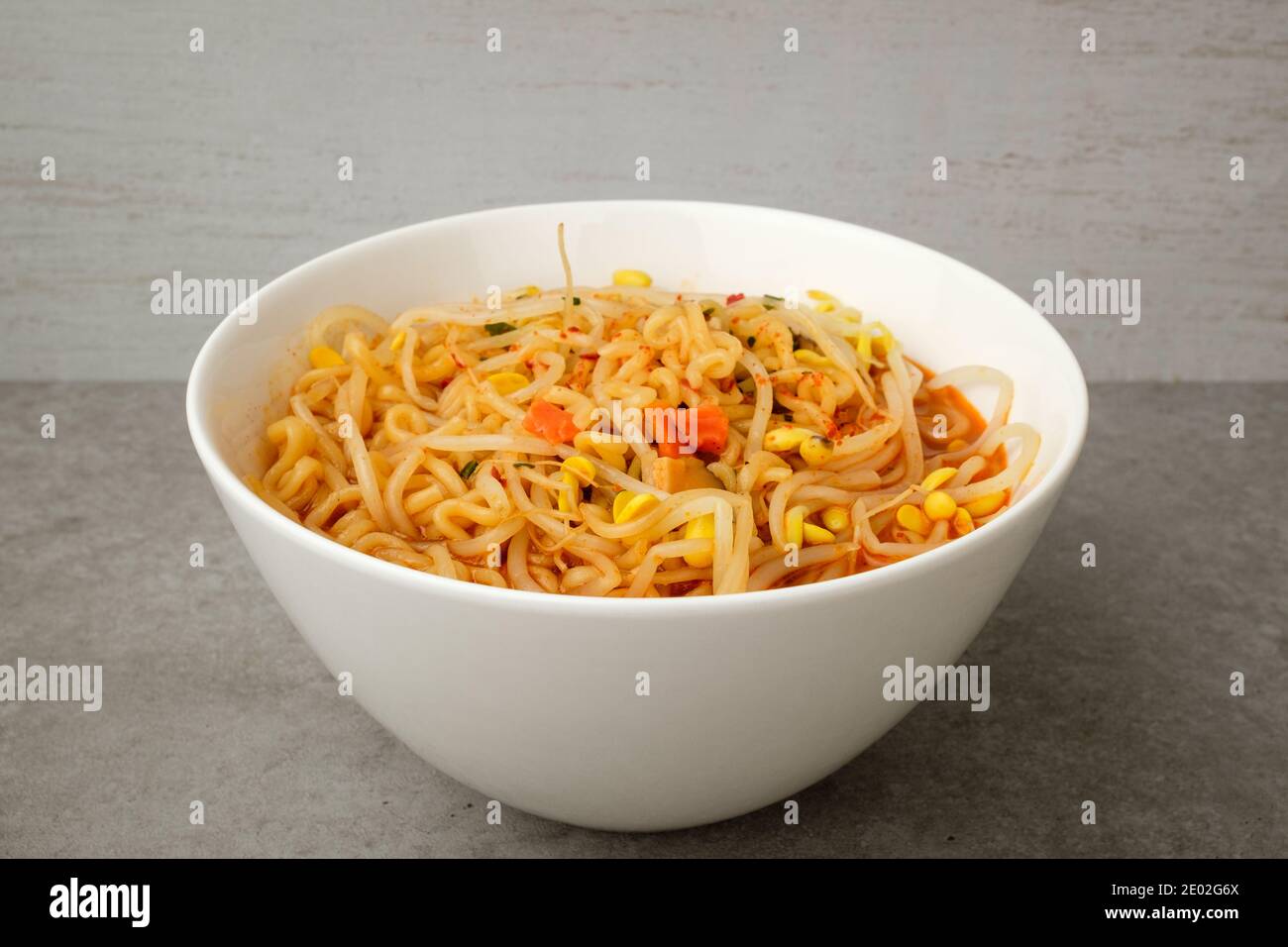 Bean sprouts ramen on white background Stock Photo Alamy