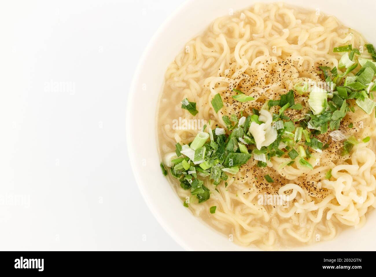 Meat broth ramen on white background Stock Photo Alamy