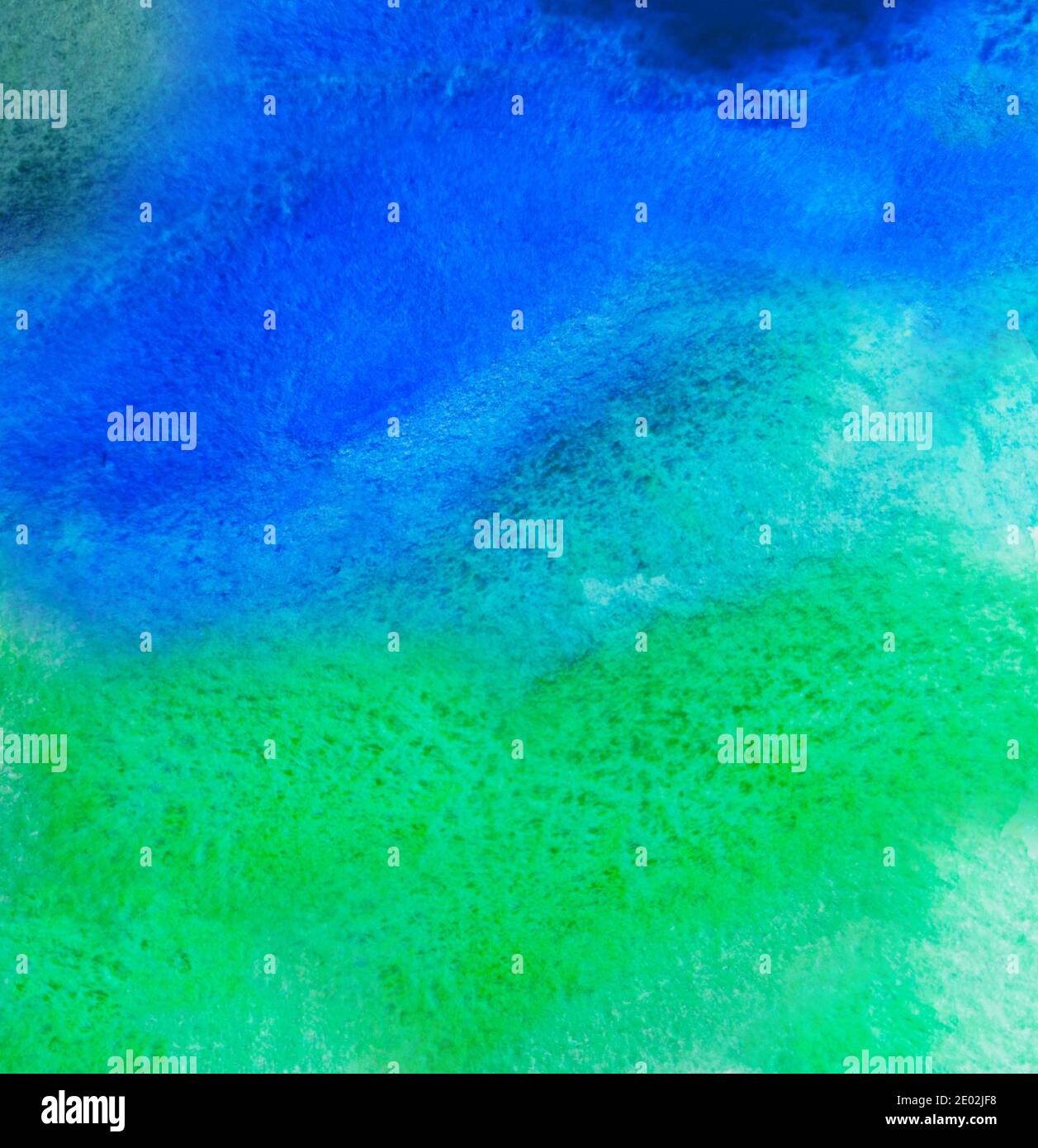 Abstraction of blue and green. Watercolor bright background. Blue sea