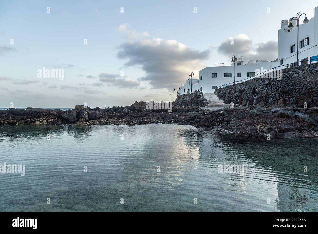 Natural pool in Lanzarote, Canary Islands. Stock Photo