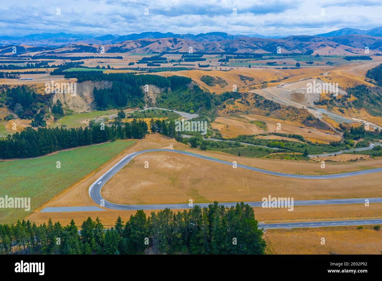 Aerial view green hilly island hi-res stock photography and images - Alamy