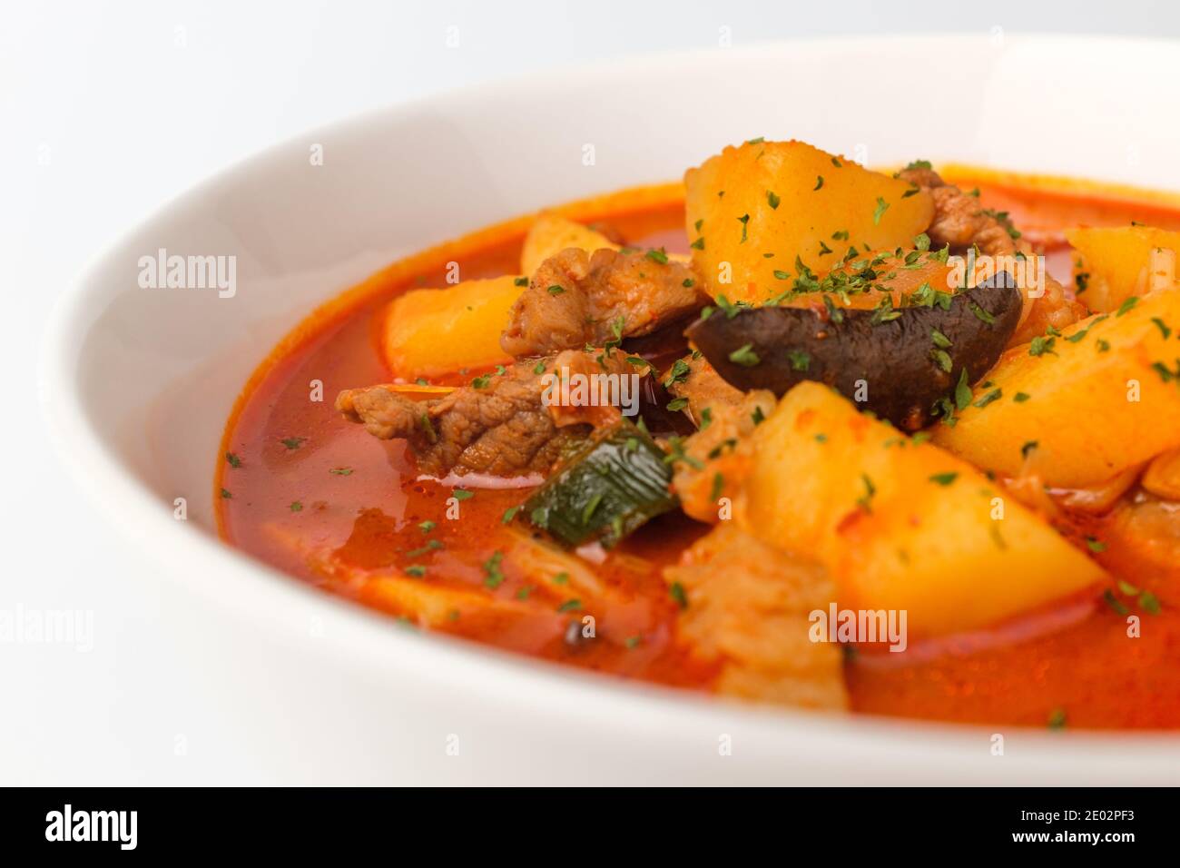 Red pepper paste stew on white background Stock Photo Alamy