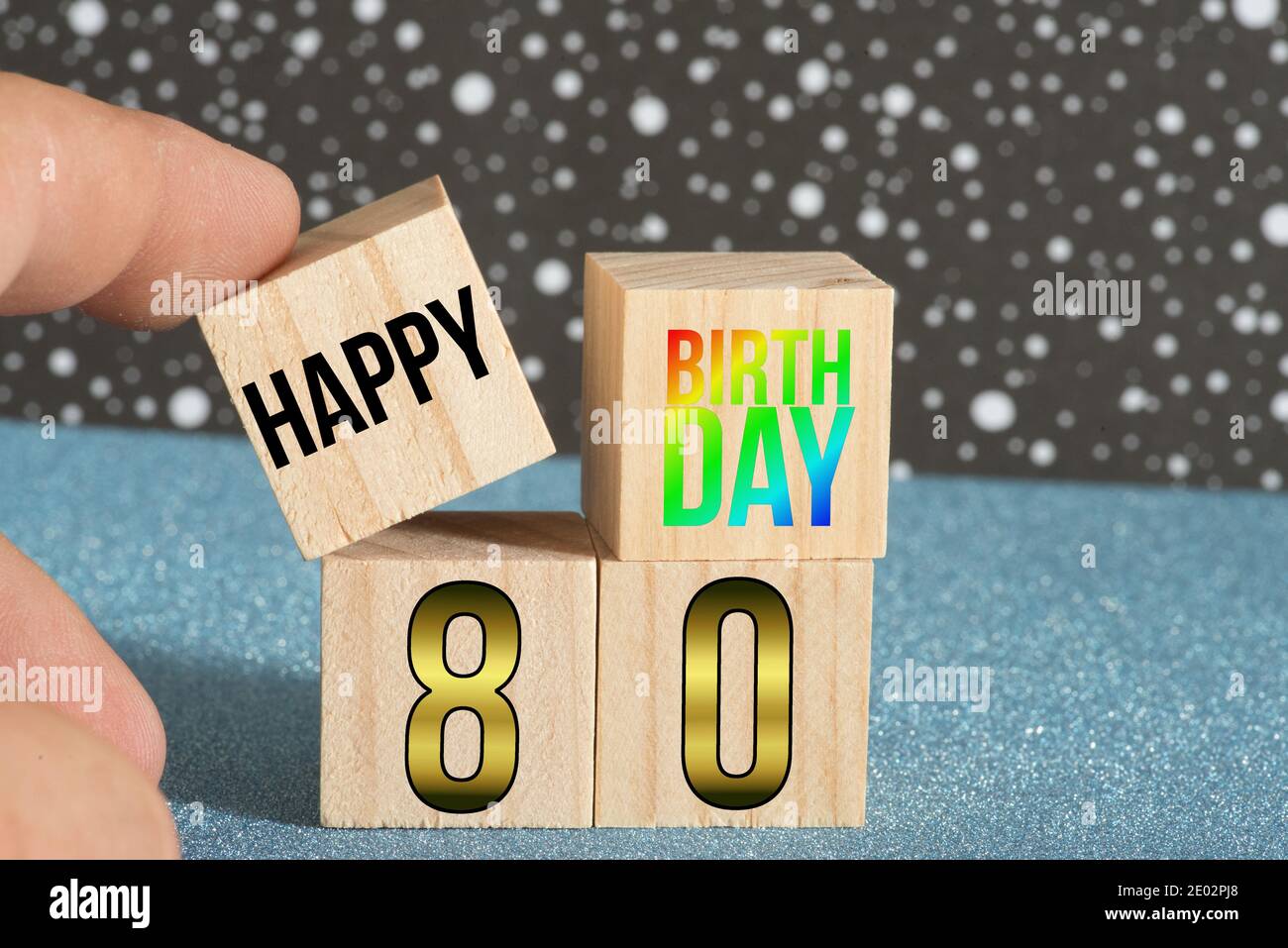 Happy 80 birthday Stock Photo