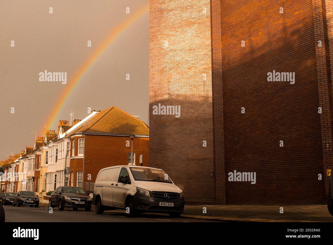Rainbow in the Seven Dials, Brighton & Hove, East Sussex, UK Stock