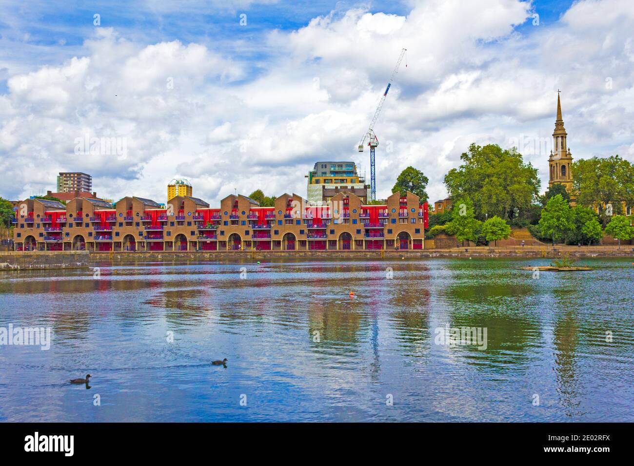 Shadwell Basin,London Docks at Wapping, London, England.It is now a ...