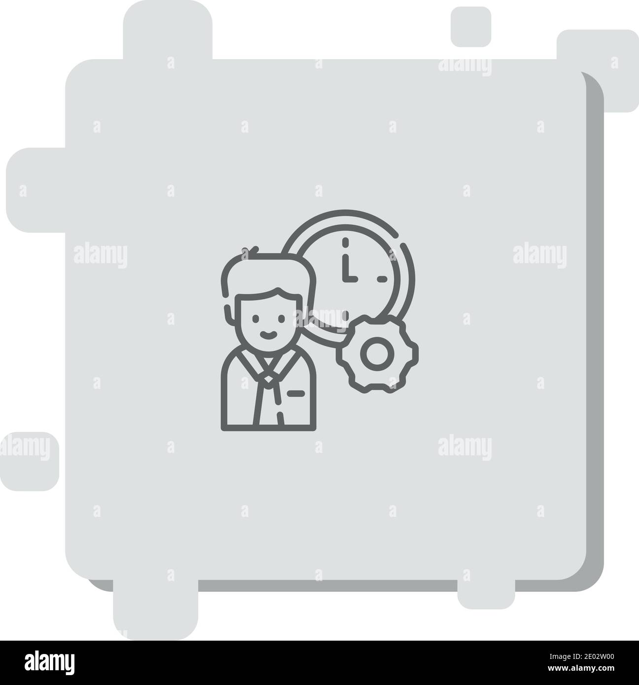 time management vector icon modern simple vector illustration Stock Vector