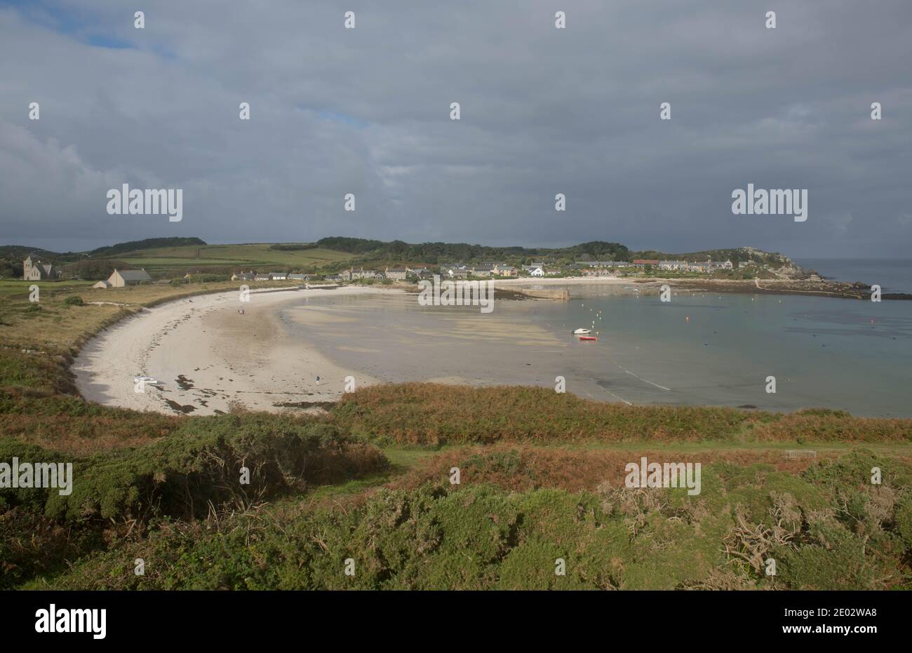 Coastal Settlement and Beach at Old Grimsby on the Island of Tresco in