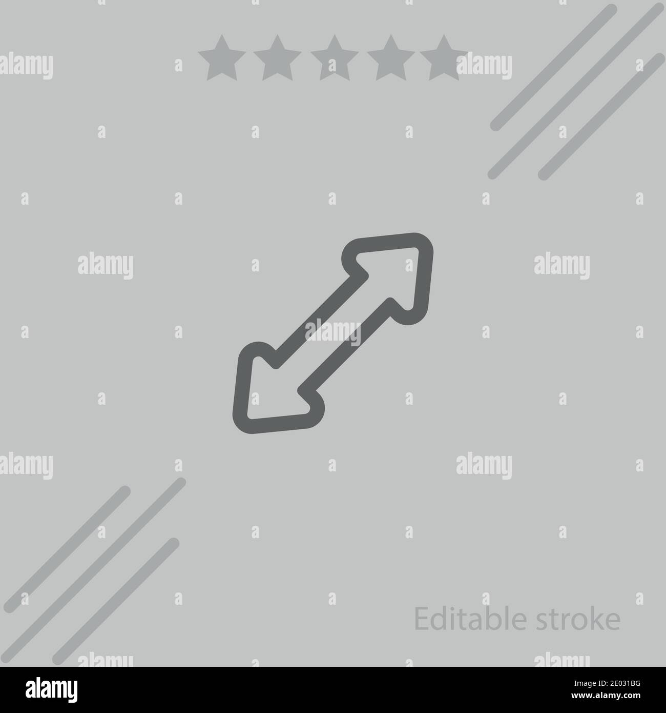 double arrow outline vector icon modern simple vector illustration ...