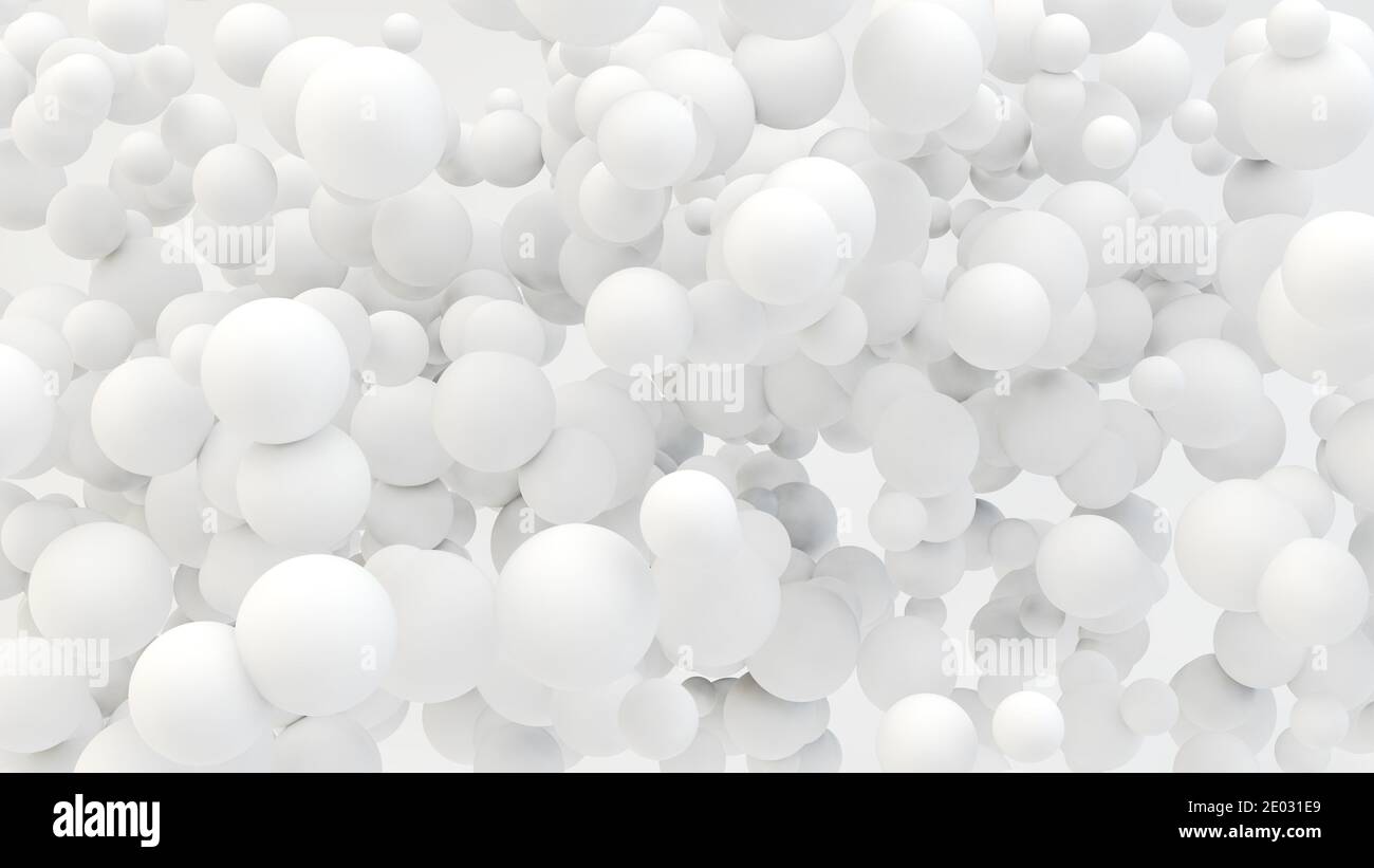White bubbles background 3d rendering Stock Photo