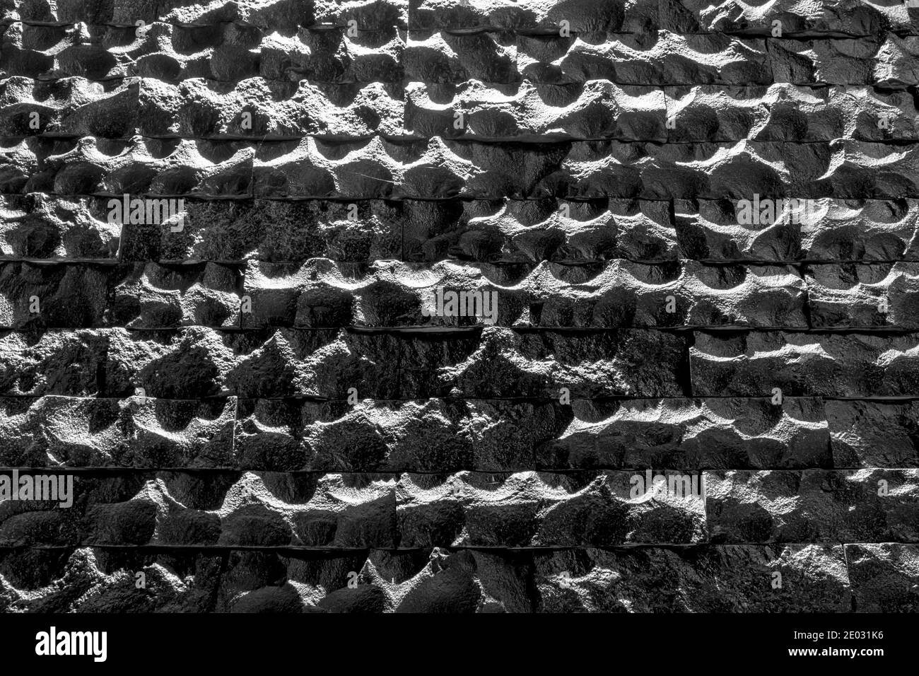 The texture of the wall made from Sandstone bricks Stock Photo