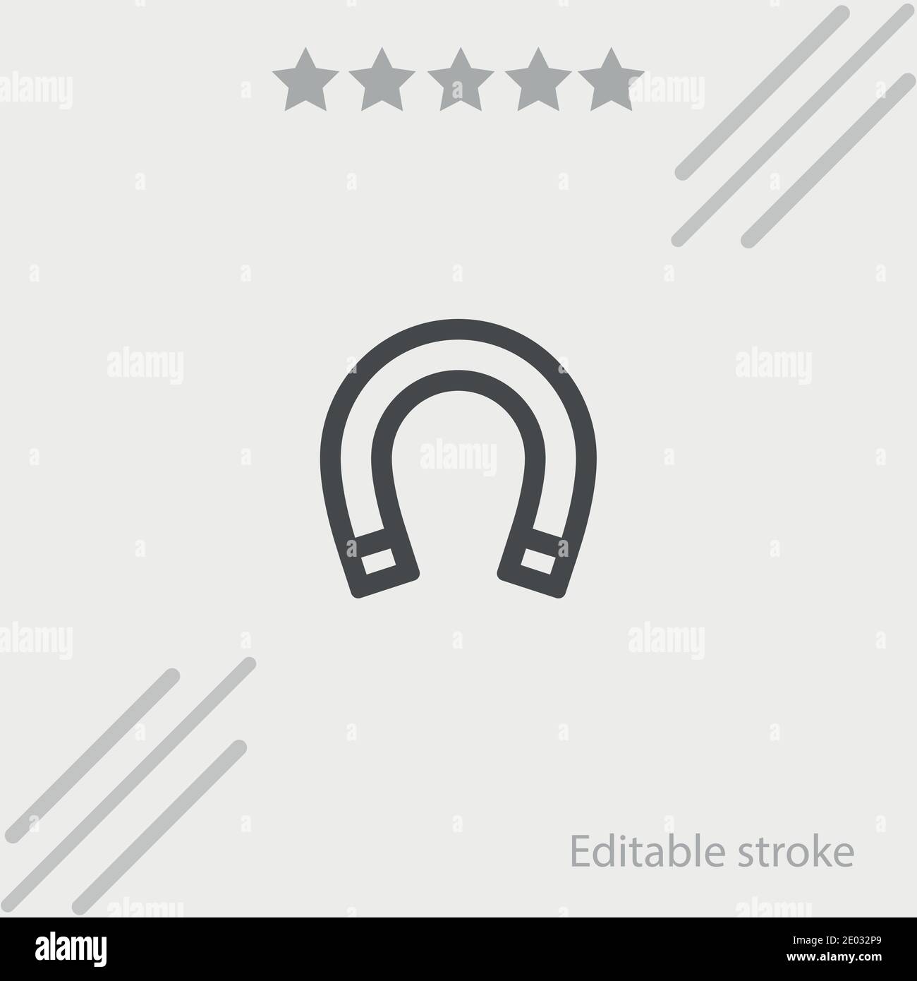 horseshoe or magnet outlined tool vector icon modern simple vector illustration Stock Vector
