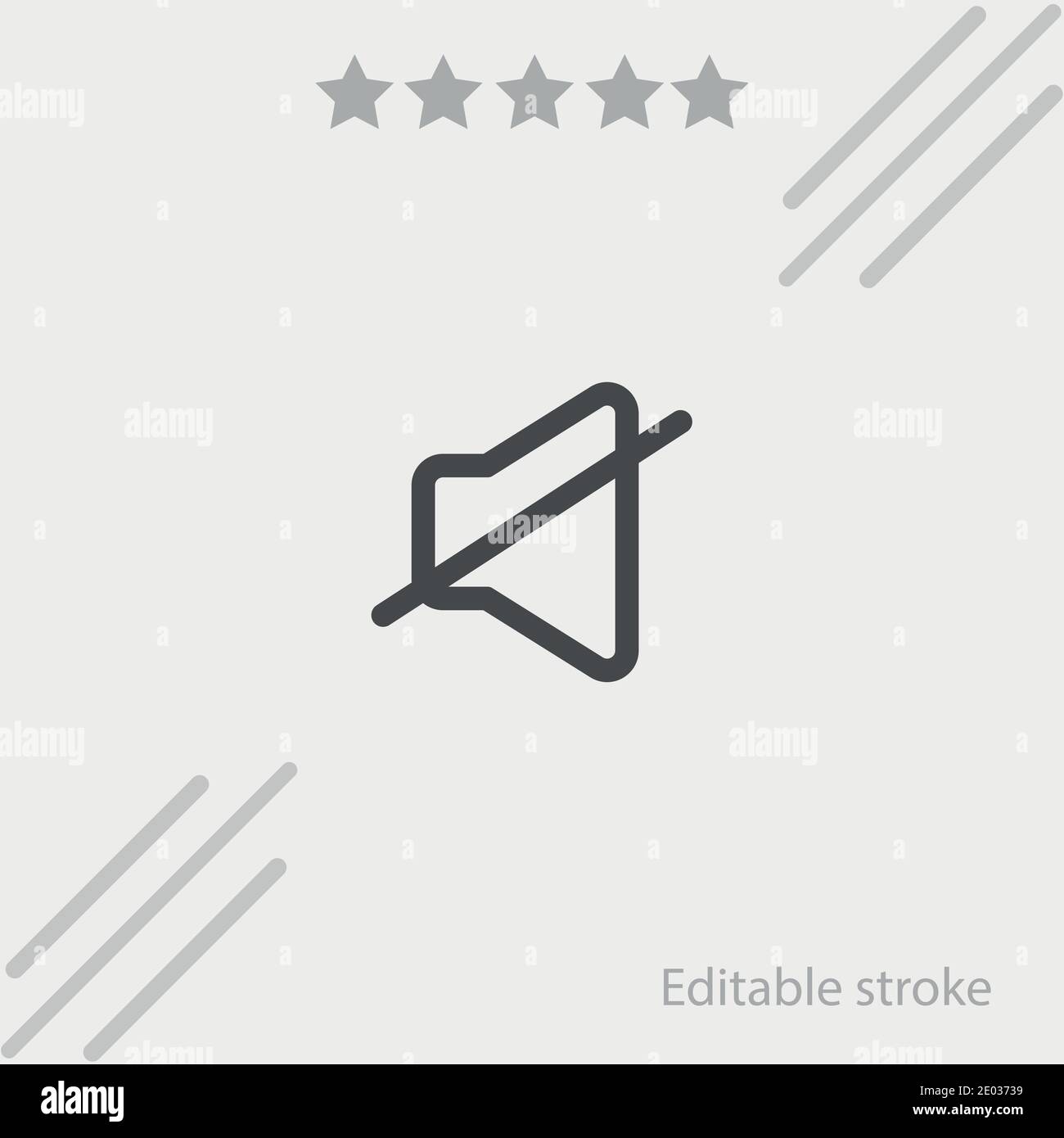 speaker mute audio outlined interface tool vector icon modern simple vector illustration Stock Vector
