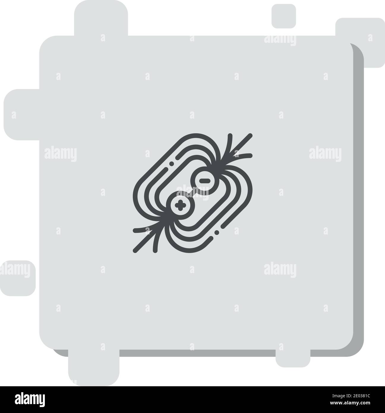 magnetic field vector icon modern simple vector illustration Stock Vector