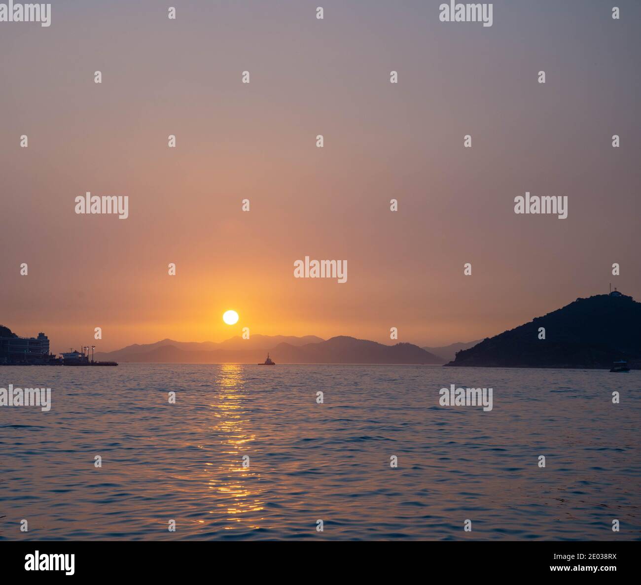 Hong Kong Sunset Stock Photo - Alamy