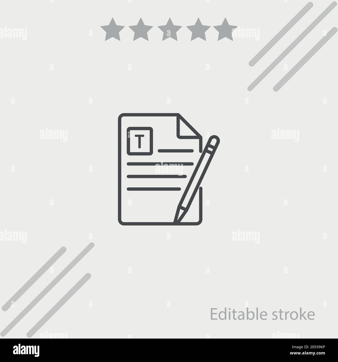 writing vector icon modern simple vector illustration Stock Vector ...