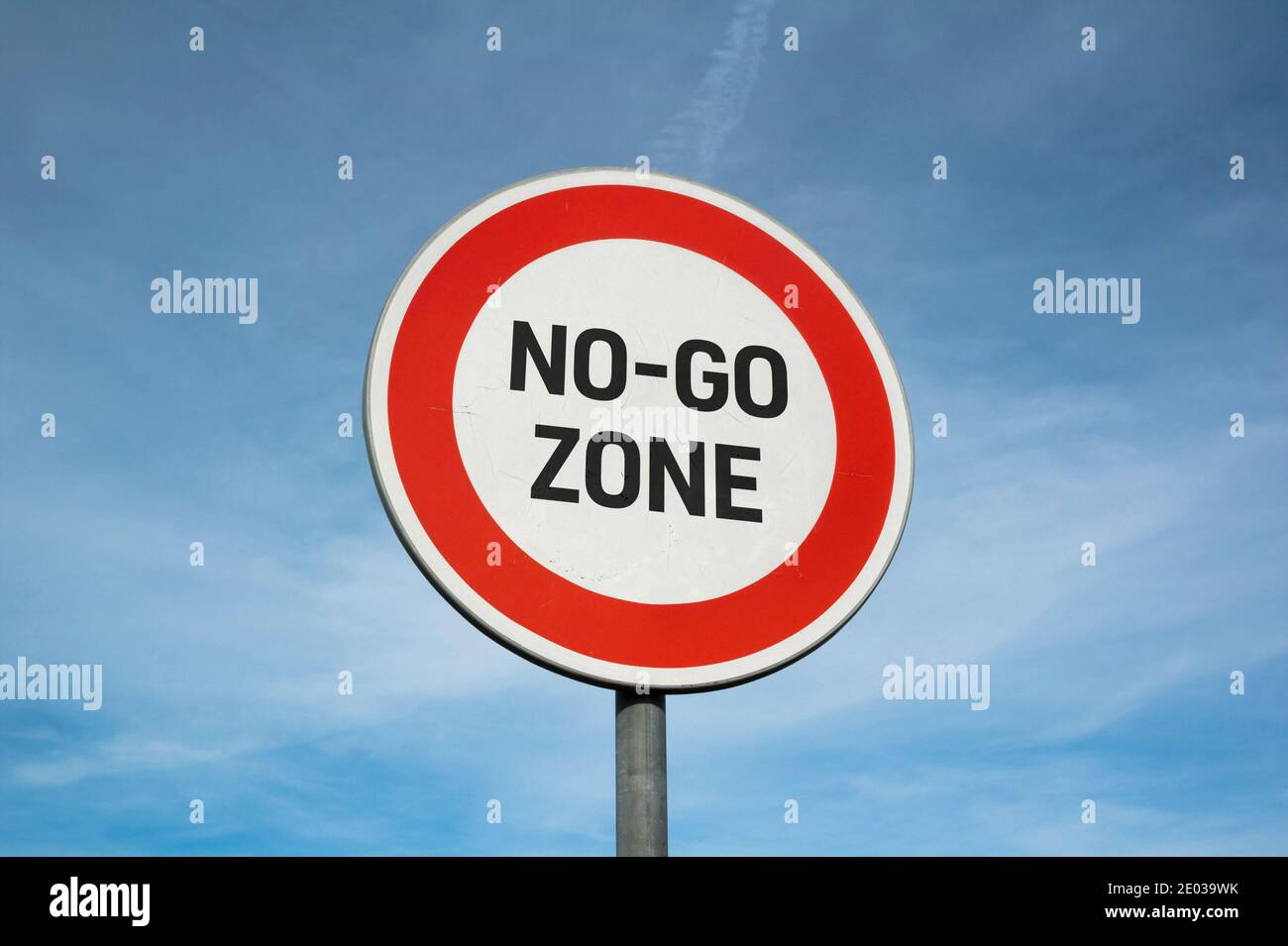 Go to area. No go area.