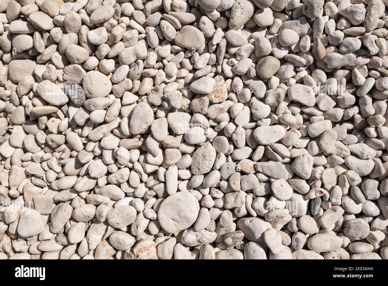 White rounded boulders on Navagio Beach Zakinthos Greece Stock Photo