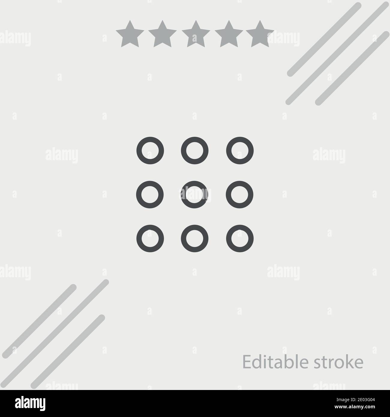 setup dots vector icon modern simple vector illustration Stock Vector