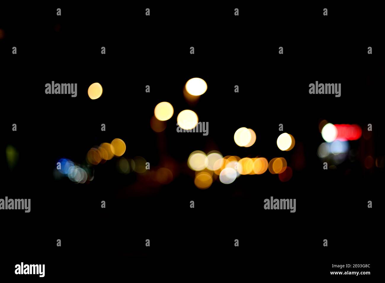 Abstract bokeh lights. Perfect festive background XXL, Holographic geometry. Colorful lights, festive background. Holiday concept. Stock Photo