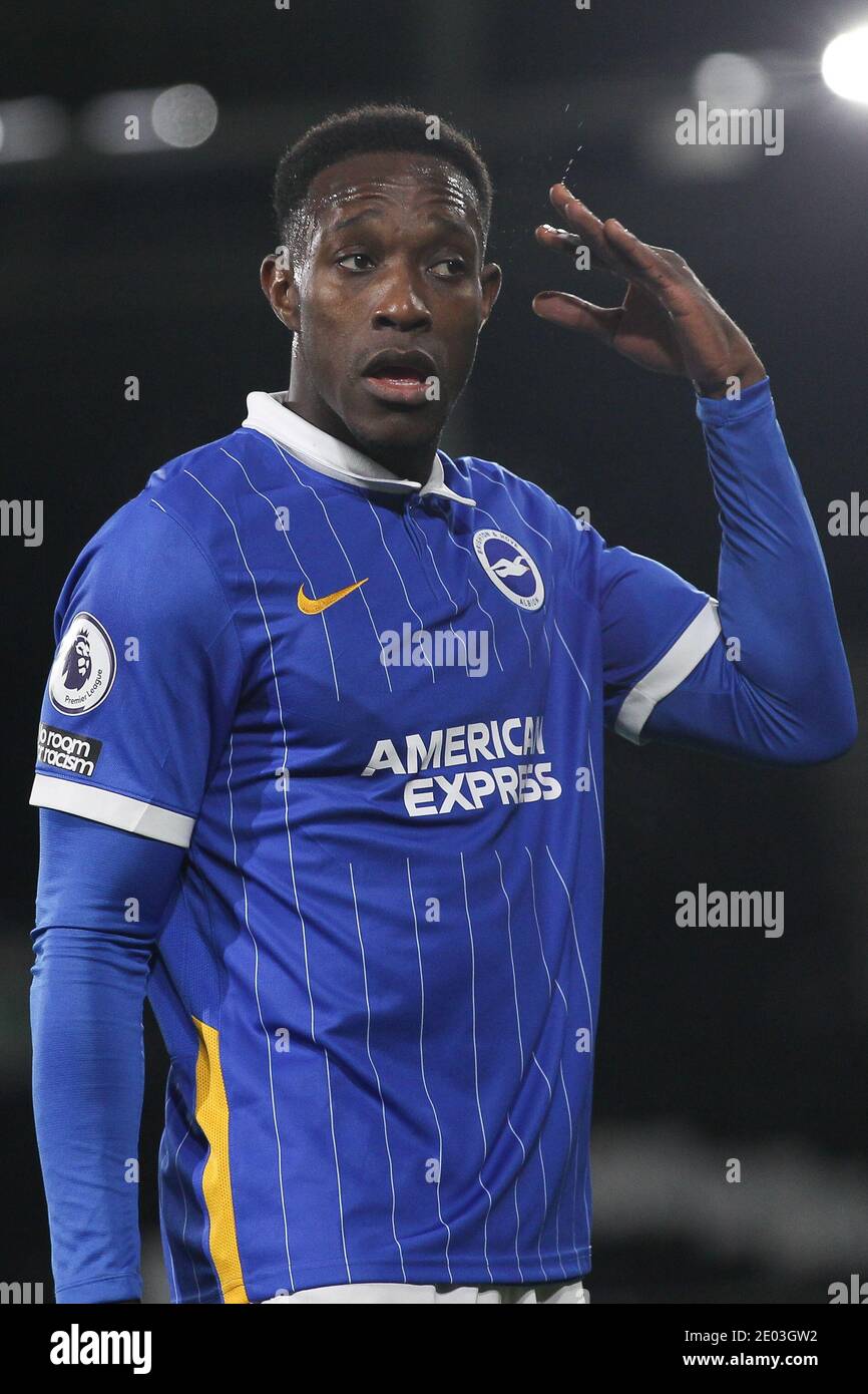 London, UK. 28th Dec, 2020. Danny Welbeck of Brighton & Hove Albion in action during the Premier League match between Fulham and Brighton and Hove Albion at Craven Cottage, London, England on 16 December 2020. Photo by Ken Sparks. Editorial use only, license required for commercial use. No use in betting, games or a single club/league/player publications. Credit: UK Sports Pics Ltd/Alamy Live News Stock Photo